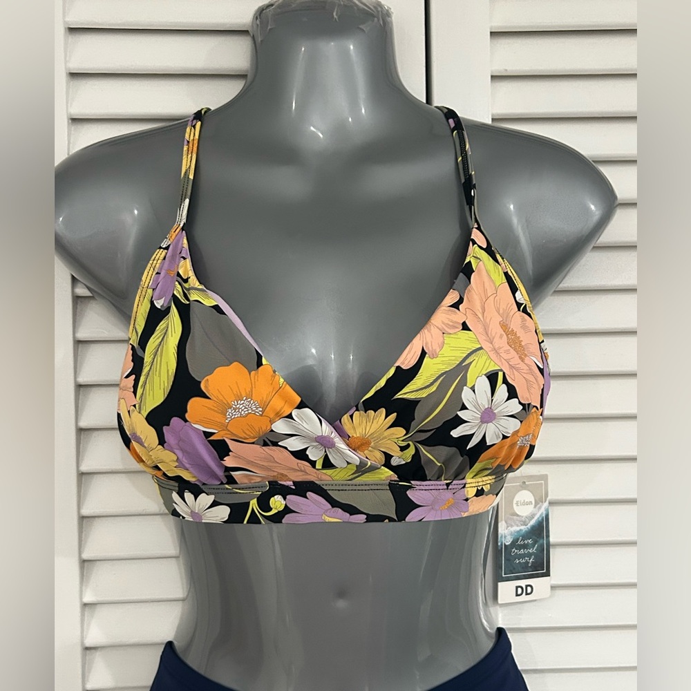 Eidon NWT Floral Bikini Top- Madison DD